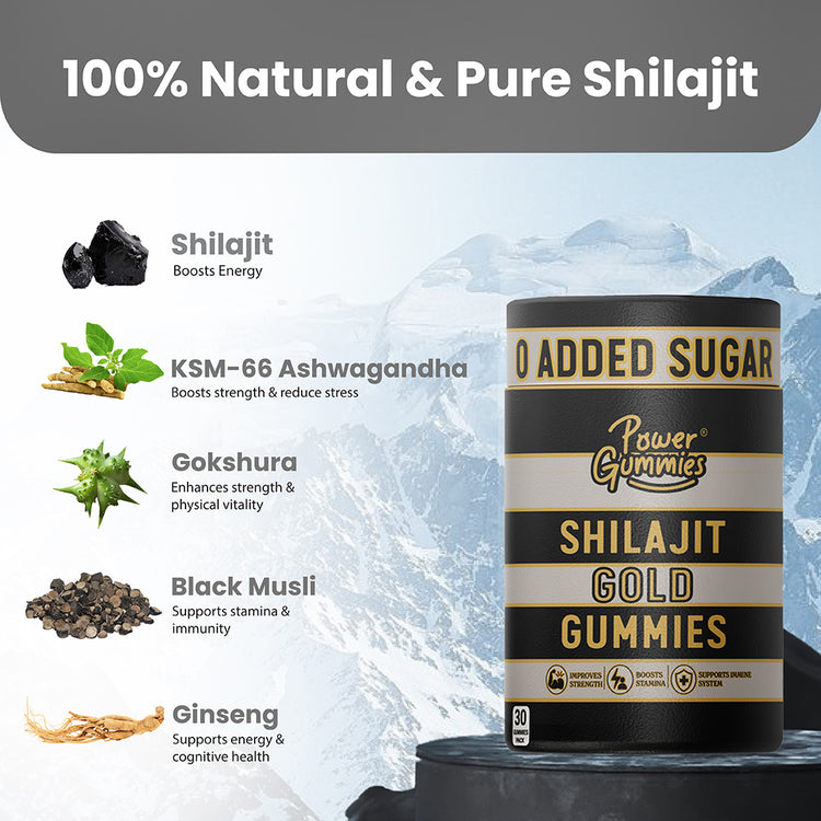 Shilajit Gold Gummies - Power Gummies 