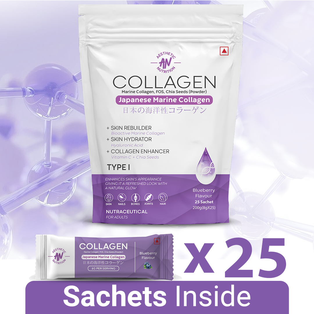 Japanese Marine Collagen Powder - Blueberry Flavour - Power Gummies 