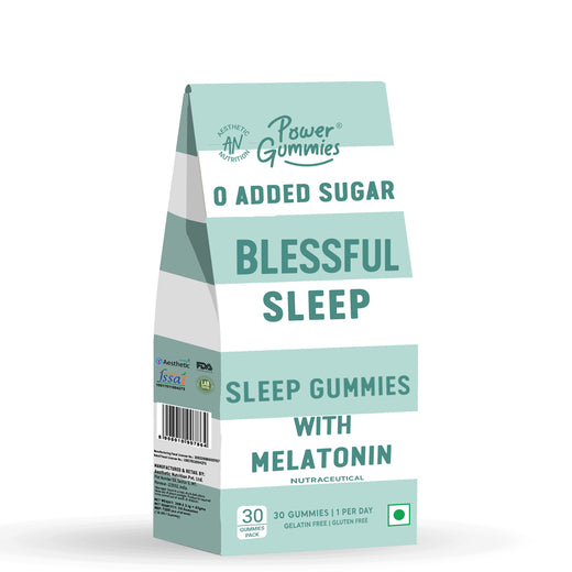 Power Gummies Blessful Sleep, heart-shaped melatonin gummies with passionflower extract
